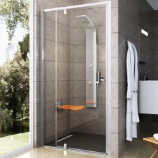 Душові двері Ravak Pivot 120 см PDOP2-120 білі+transparent (03GG0101Z1)