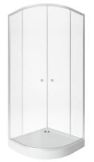 Душова кабіна Qtap Presto New 80x80 см CRM1088AC5 Clear на дрібному піддоні Robin (PRENEWCRM1088AC5SET)