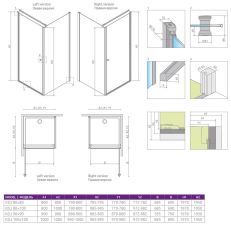 Душевая кабина Radaway Eos KDJ 80x80 см левая (37513-01-01NL) — фото 9
