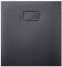 Душовий піддон Asignatura Tinto 90x90 см чорний матовий (49837002)