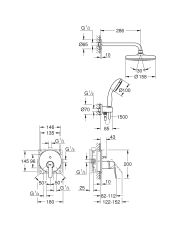 Душевая система скрытого монтажа со смесителем Grohe QuickFix Get (25220001) — фото 5