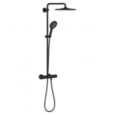 Душевая система с термостата Grohe Rainshower SmartActive 310 фантомный чёрный (22119KF0)
