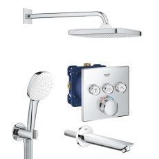 Душова система прихованого монтажу для ванни Grohe SmartControl Tempesta 250 Cube (UA26415SC6)