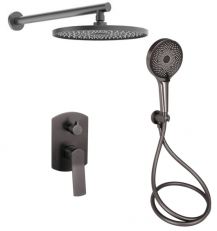 Душова система прихованого монтажу Qtap Slavonice Gunmetal Black PVD (QTSLA113GMB45899)