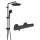 Душевая система с термостатом Grohe QuickFix Start Black черная матовая (UA303908T2)