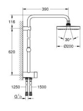 Душевая система Grohe New Tempesta Rustic System 200 (27399001) — фото 3