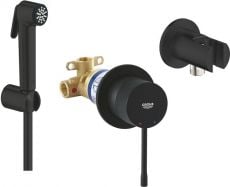 Набір з гігієнічним душем Grohe Essence чорний матовий (UA111197243)