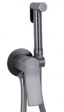 Змішувач прихованого монтажу з гігієнічним душем Qtap Slavonice Gunmetal Black PVD (QTSLA262GMB45916)