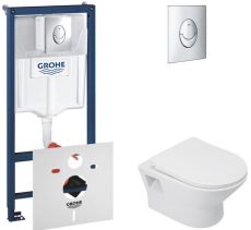 Набір інсталяціі 4в1 Grohe Rapid SL 38721001 з унітазом Qtap Lark QT0331159W (38721001QT0331159W)