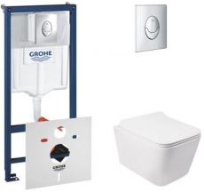 Набір інсталяціі 4в1 Grohe Rapid SL 38721001 з унітазом Qtap Crow QT05335170W (38721001QT05335170W)