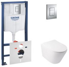 Набір інсталяціі 4в1 Grohe Rapid SL 38772001 з унітазом Qtap Swan QT16335178W (38772001QT16335178W)