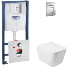 Набір інсталяціі 4в1 Grohe Rapid SL 38772001 з унітазом Qtap Crow QT05335170W (38772001QT05335170W)