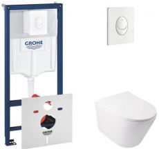 Набір інсталяціі 4в1 Grohe Rapid SL 38722001 з унітазом Qtap Crow Swan QT16335178W (38722001QT16335178W)