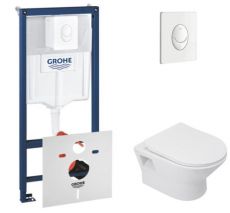 Набір інсталяціі 4в1 Grohe Rapid SL 38722001 з унітазом Qtap Crow Lark QT0331159W (38722001QT0331159W)