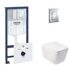 Набір інсталяціі 5в1 Grohe Rapid SL 38827000 з унітазом Qtap Crow QT05335170W (38827000QT05335170W)