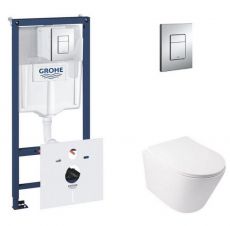 Набір інсталяціі 5в1 Grohe Rapid SL 38827000 з унітазом Qtap Crow Swan QT16335178W (38827000QT16335178W)