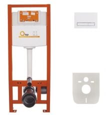 Набір інсталяції 4 в 1 Qtap Nest ST з панеллю змиву біла (QT0133M425M08V1384W)
