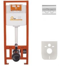 Набір інсталяції 4 в 1 Qtap Nest ST з панеллю змиву (QT0133M425M11112CRM)