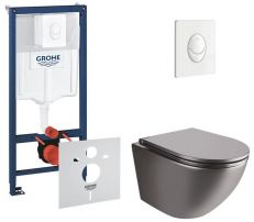 Набір інсталяціі 4в1 Grohe Rapid SL 38722001 з унітазом Qtap Robin чорний матовий (38722001QT1333046ENRMB)