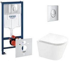 Набір інсталяціі 4в1 Grohe Rapid SL 38721001 з унітазом Qtap Scorpio (38721001QT1433053ERW)