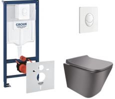 Набір інсталяціі 4в1 Grohe Rapid SL 38722001 з унітазом Qtap Tern чорний матовий (38722001QT1733052ER)