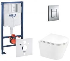 Набір інсталяціі 4в1 Grohe Rapid SL 38772001 з унітазом Qtap Scorpio (38772001QT1433053ERW)
