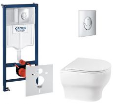 Набір інсталяціі 4в1 Grohe Rapid SL 38721001 з унітазом Qtap Aries (38721001QT0333063ERW)