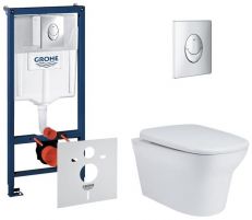 Набір інсталяціі 4в1 Grohe Rapid SL 38721001 з унітазом Qtap Gemini (38721001QT25332614EW)