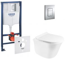 Набір інсталяціі 4в1 Grohe Rapid SL 38772001 з унітазом Qtap Virgo (38772001QT1833051ERW)