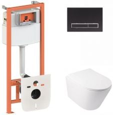 Набір інсталяціі 3в1 Qtap Nest QT0133M425 з унітазом Qtap Swan QT16335178W (QT16335178W0133M425M08V1091MB)