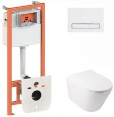 Набір інсталяціі 3в1 Qtap Nest QT0133M425 з унітазом Qtap Swan QT16335178W (QT16335178W0133M425M08V1384W)