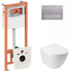 Набір інсталяціі 3в1 Qtap Nest QT0133M425 з унітазом Qtap Jay QT07335176W (QT07335176W0133M425M06029SAT)