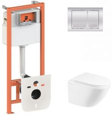Набір інсталяціі 3в1 Qtap Nest QT0133M425 з унітазом Qtap Robin QT1333046ENRW (QT044RO36905)
