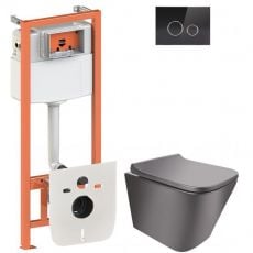 Набір інсталяції Qtap Nest QT0133M425 з унітазом Tern QT1733052ERMB та клавішею змиву (QT044TE42585)