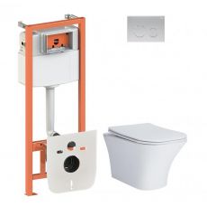 Набір інсталяціі 4в1 Qtap Nest QT0133M425 з унітазом Qtap Presto QT24332615EW (QT24332615EW0133M425M11111SAT)
