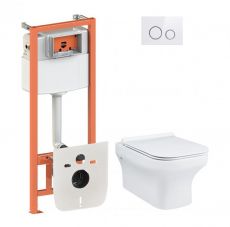 Набір інсталяціі 4в1 Qtap Nest QT0133M425 з унітазом Qtap Cardinal QT0433C660HW (QT0433C660HW0133M425M11V1114W)