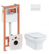 Набір інсталяціі 4в1 Qtap Nest QT0133M425 з унітазом Qtap Cardinal QT0333063ERW (QT0433C660HW0133M425M08V1384W)