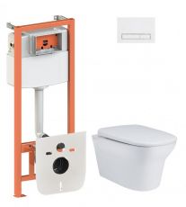 Набір інсталяціі 4в1 Qtap Nest QT0133M425 з унітазом Qtap Gemini QT25332614EW (QT044GE42680)