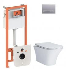 Набір інсталяціі 4в1 Qtap Nest QT0133M425 з унітазом Qtap Presto QT24332615EW (QT044PR42661)