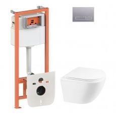 Набір інсталяціі 4в1 Qtap Nest QT0133M425 з унітазом Qtap Robin QT1333046ENRW (QT044RO42657)