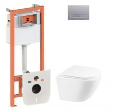 Набір інсталяціі 4в1 Qtap Nest QT0133M425 з унітазом Qtap Robin QT1333046ERW (QT044RO42656)
