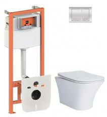 Набір інсталяціі 4в1 Qtap Nest QT0133M425 з унітазом Qtap Presto QT24332615EW (QT044PR42647)