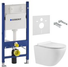 Набір інсталяція Geberit Duofix з унітазом Volle AMADEUS M Rimless і кришкою Slim slow-closing (13-06-055M+458.126.00.1)