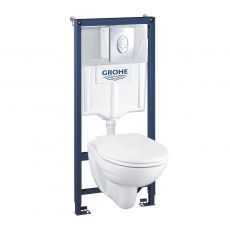 Інсталяція з унітазом Grohe Rapid SL 4 в 1 з хромованою клавішею (36502000)