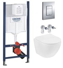 Інсталяція Grohe Rapid SL 38772001 3 в 1 + Унітаз підвісний Kroner Harz Tornado з сидінням Soft Close (38772001+CV032967)