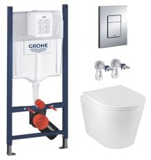 Інсталяція Grohe Rapid SL 38772001 3 в 1 + Унітаз підвісний Kroner Armada з сидінням Soft Close (38772001+CV029610)
