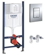 Система інсталяції для унітазу Grohe Rapid SL 3 в 1 з клавішею змиву Grohe Even хром (3884966Q)