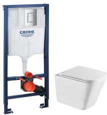 Комплект інсталяції з унітазом Grohe Rapid SL + Mixxus Premium Quadro-0301-R Rimless (38772001QUADRO0301R)