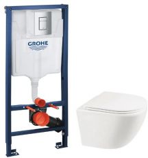 Комплект інсталяції з унітазом Grohe Rapid SL + Mixxus Premium ELLIPSE-0301-R Rimless (38772001ELLIPS0301R)