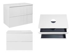 Комплект тумба с раковиной и зеркалом Qtap Tern push-open 70 см (QT044VI43006) — фото 3